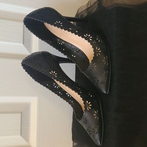 Lauren Conrad Black Eyelet Heels